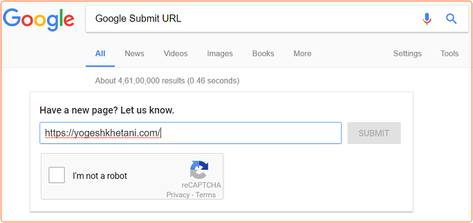 Search For Google Submit Url Submit A Link In Google For Faster Indexing